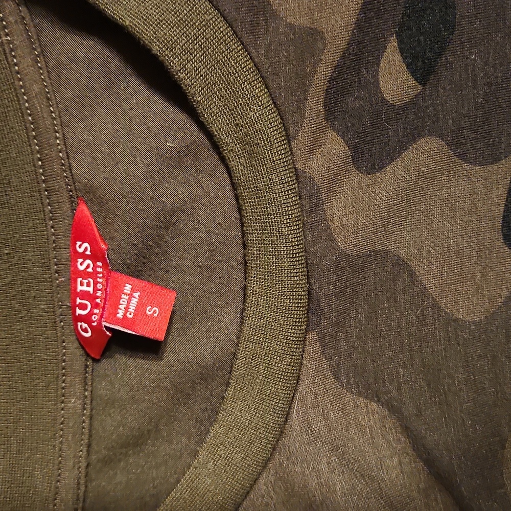 GUESS Camouflage Sweatshirt - Green and Black - Picture 2 of 3